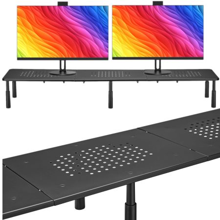 MOZOS SPM2 STOLIK PODSTAWKA PÓŁKA NA DWA MONITORY