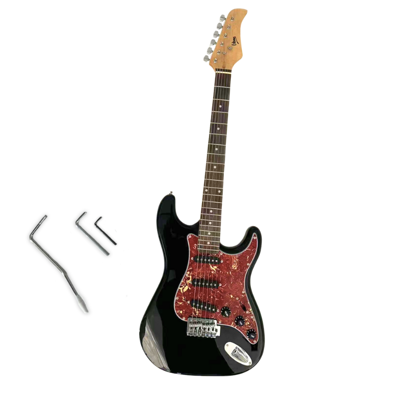 V-TONE GST39 BK gitara elektryczna 4/4 stratocaster 39" SSS ramię tremolo klucze imbusowe