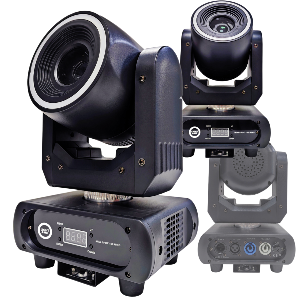 LIGHT4ME MINI SPOT 100 RING głowica ruchoma spot efekt ring oświetlenie sceniczne 100W LED