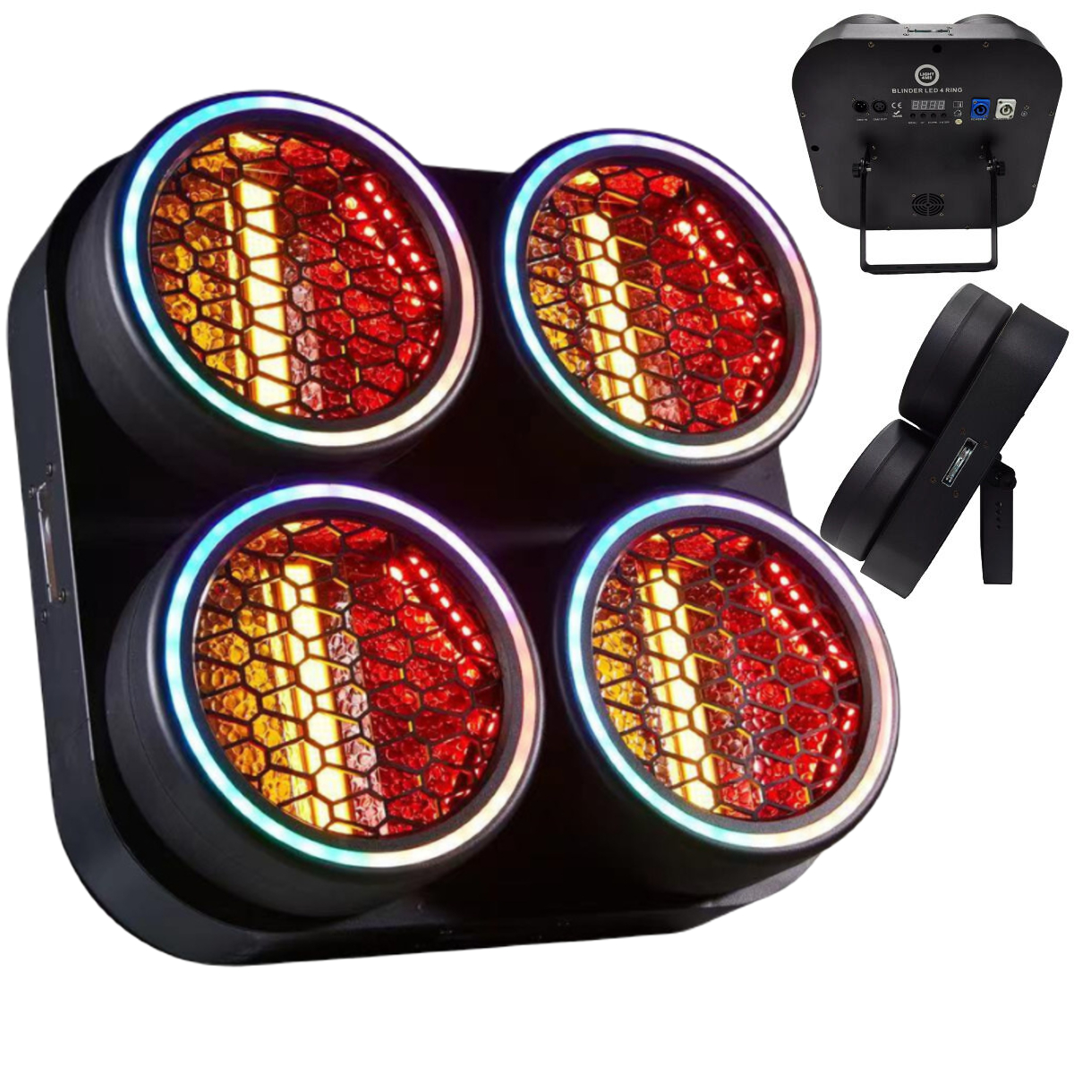 LIGHT4ME BLINDER LED 4 RING oświetlacz sceniczny oświetlenie estradowe efekt ring 4x30W WW LED COB + 252x0,2W RGB LED