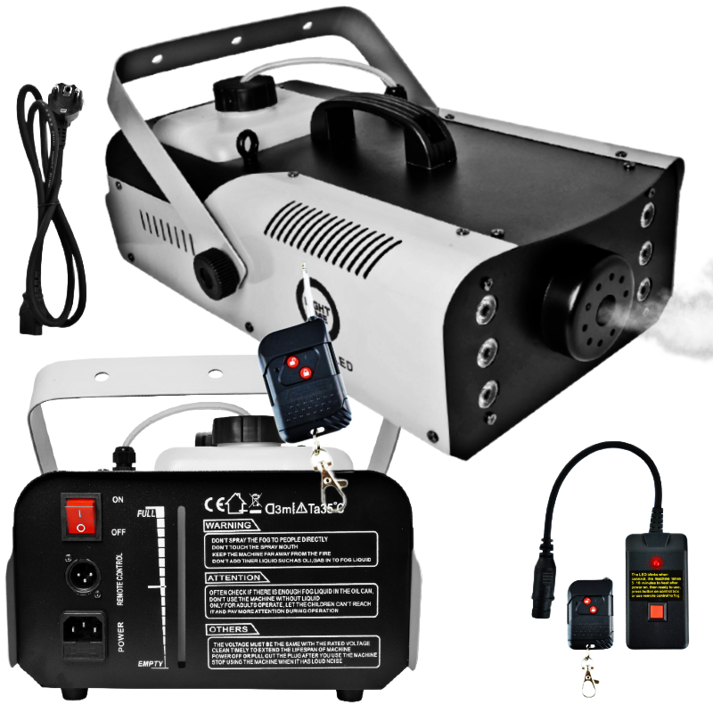 LIGHT4ME FM 1500 LED generator wytwornica dymu mgły efekt świetlny 6x1W RGB