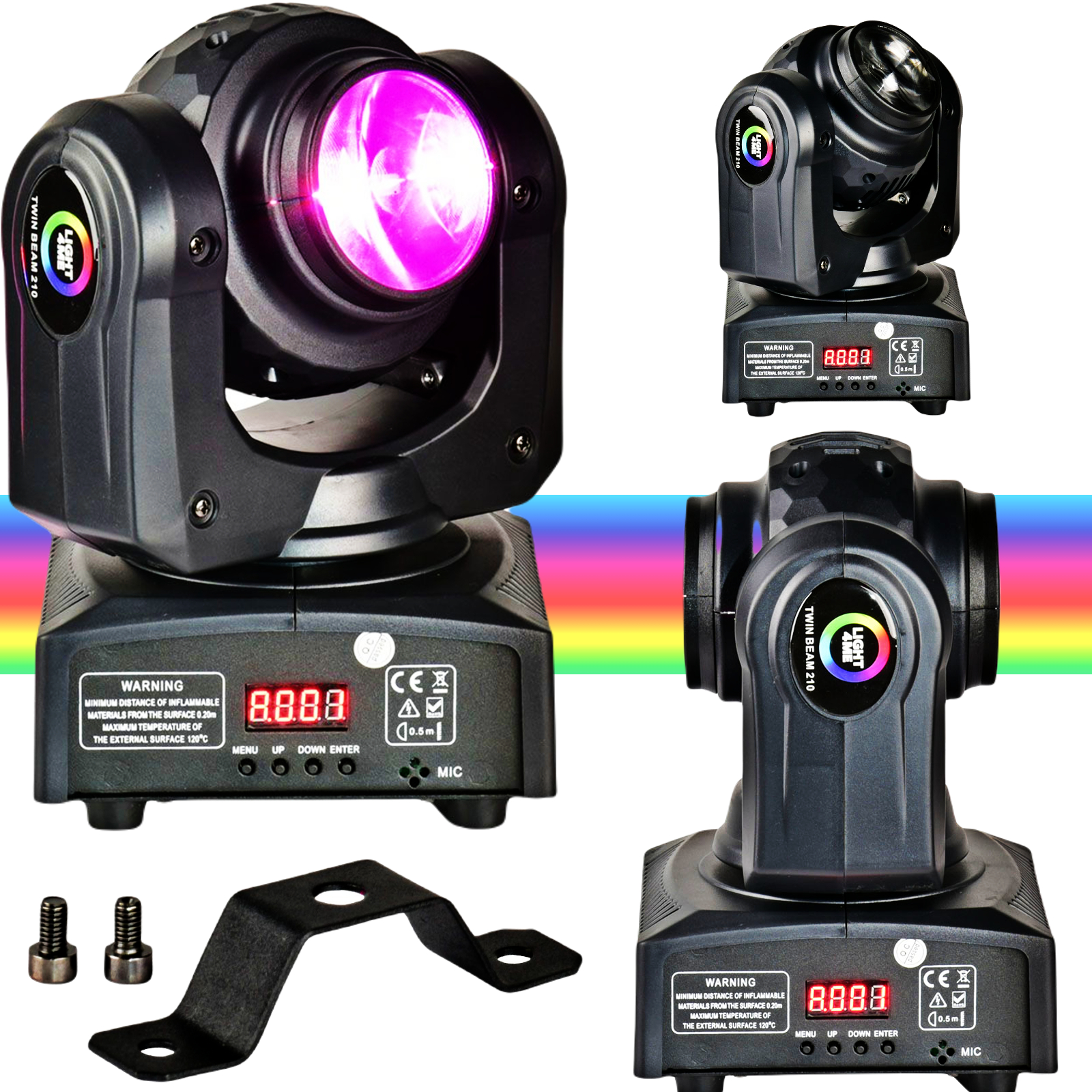 LIGHT4ME TWIN BEAM 210 mini głowica ruchoma LED dwustronna