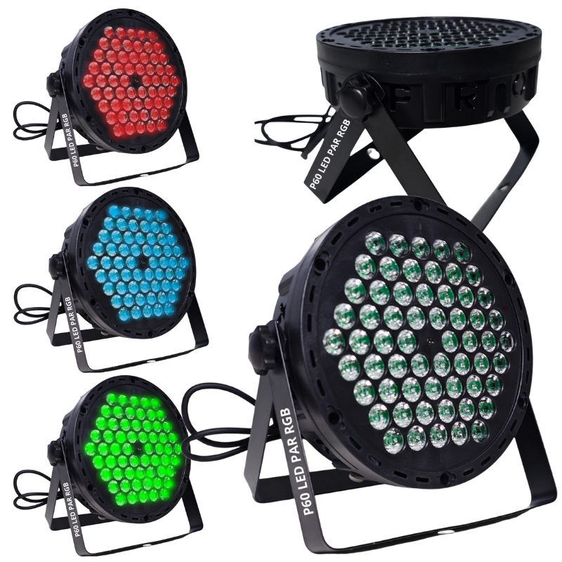 LIGHT4ME P60 LED PAR RGB reflektor sceniczny efekt oświetleniowy 60x0,9W LED