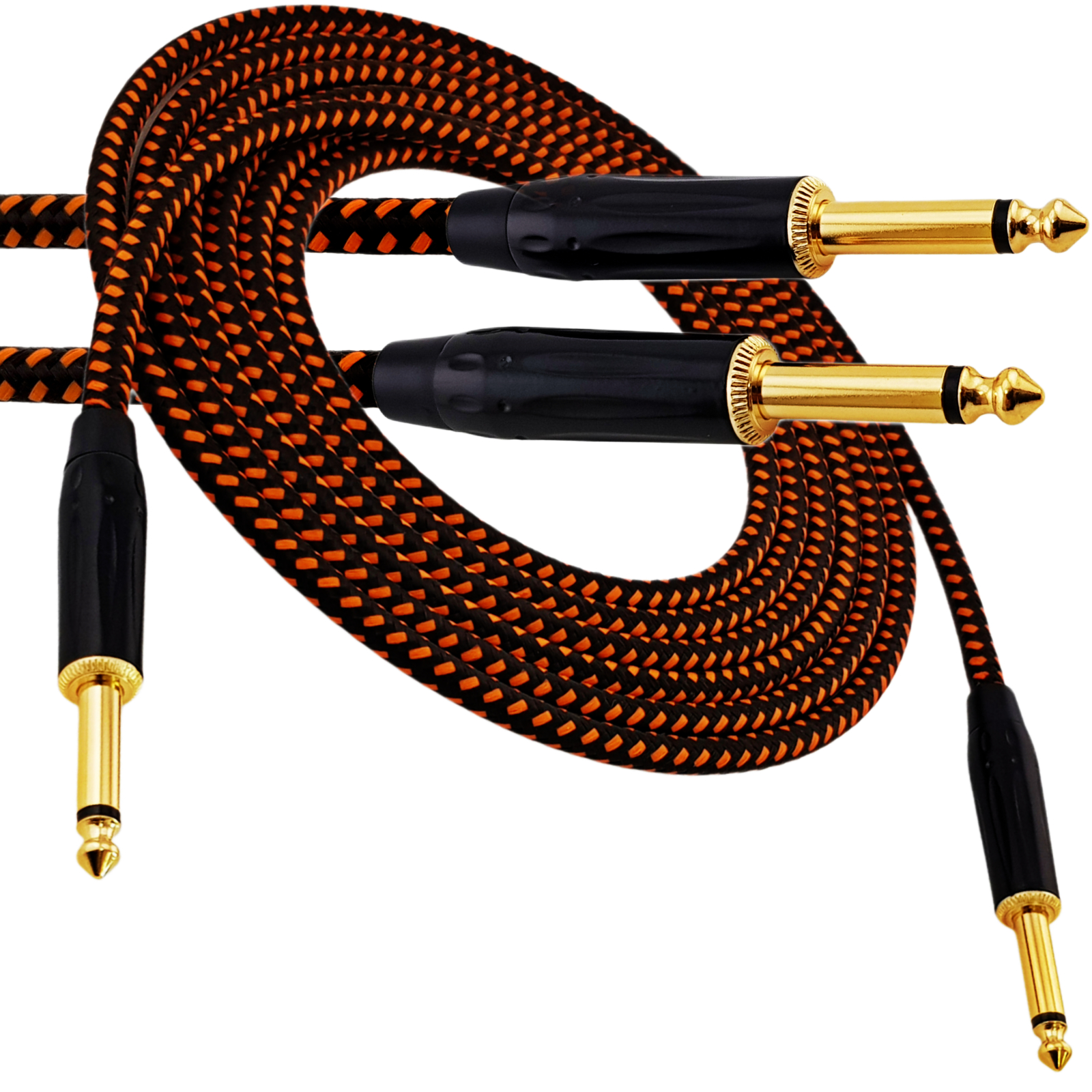 Kabel instrumentalny Red's Music - Jack 6.3mm / Jack 6.3mm - FOP kabel w oplocie - GCF1130BO - 3m