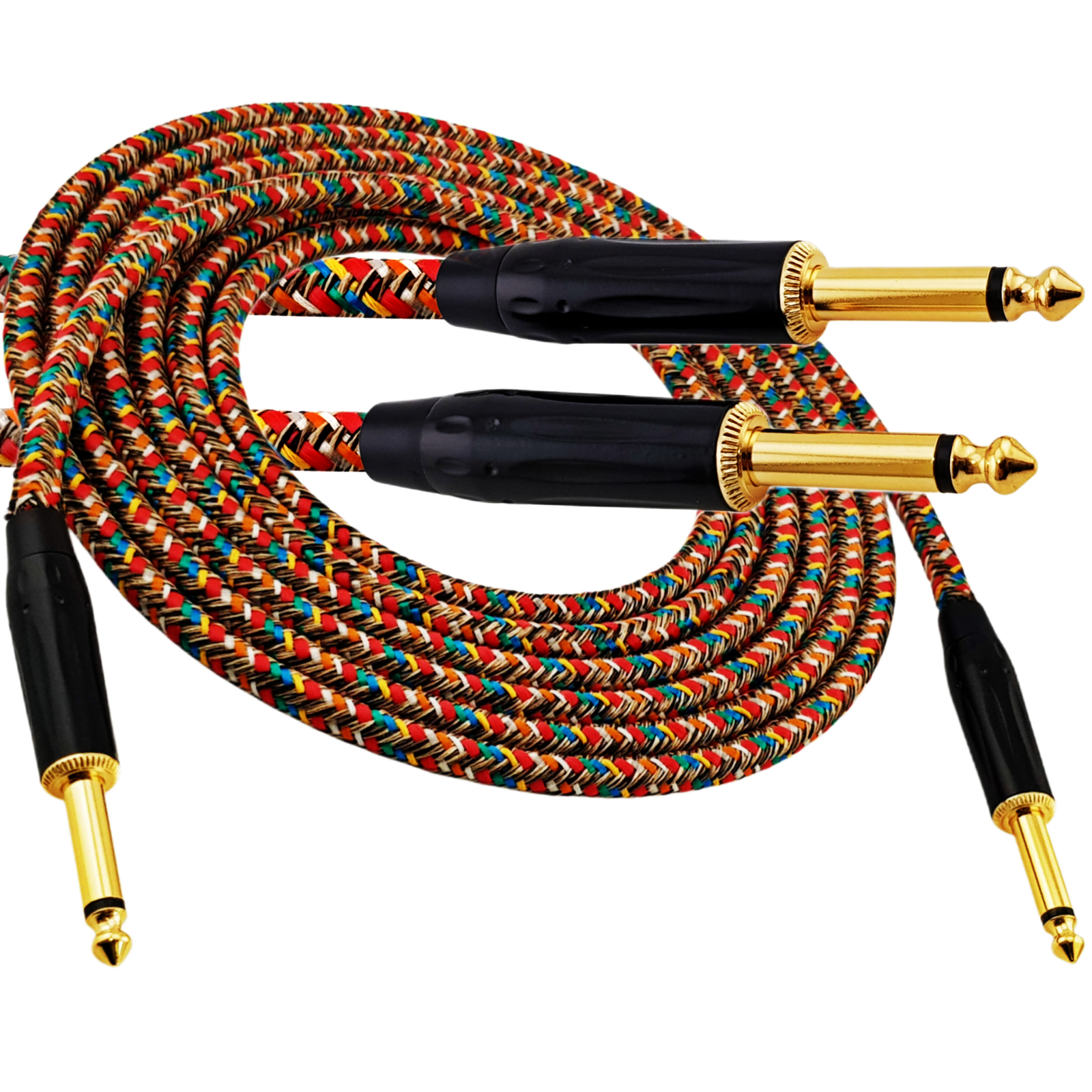 Kabel instrumentalny Red's Music - Jack 6.3mm / Jack 6.3mm - FOP kabel w oplocie - GCF1150RA - 5m