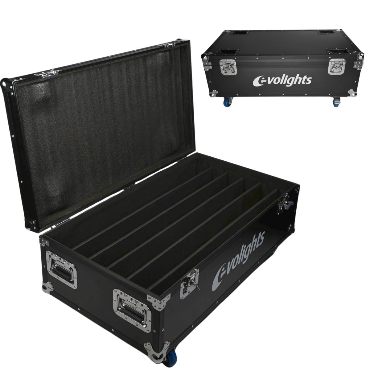 EVOLIGHTS PIXEL BAR 18x10W RGBW CASE 6IN1 solidna skrzynia transportowa na 6 listew oświetleniowych