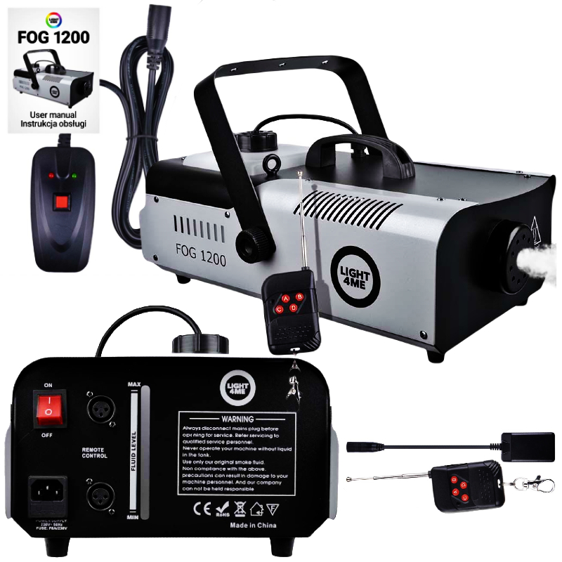 LIGHT4ME FOG 1200 wytwornica dymu mgły pilot