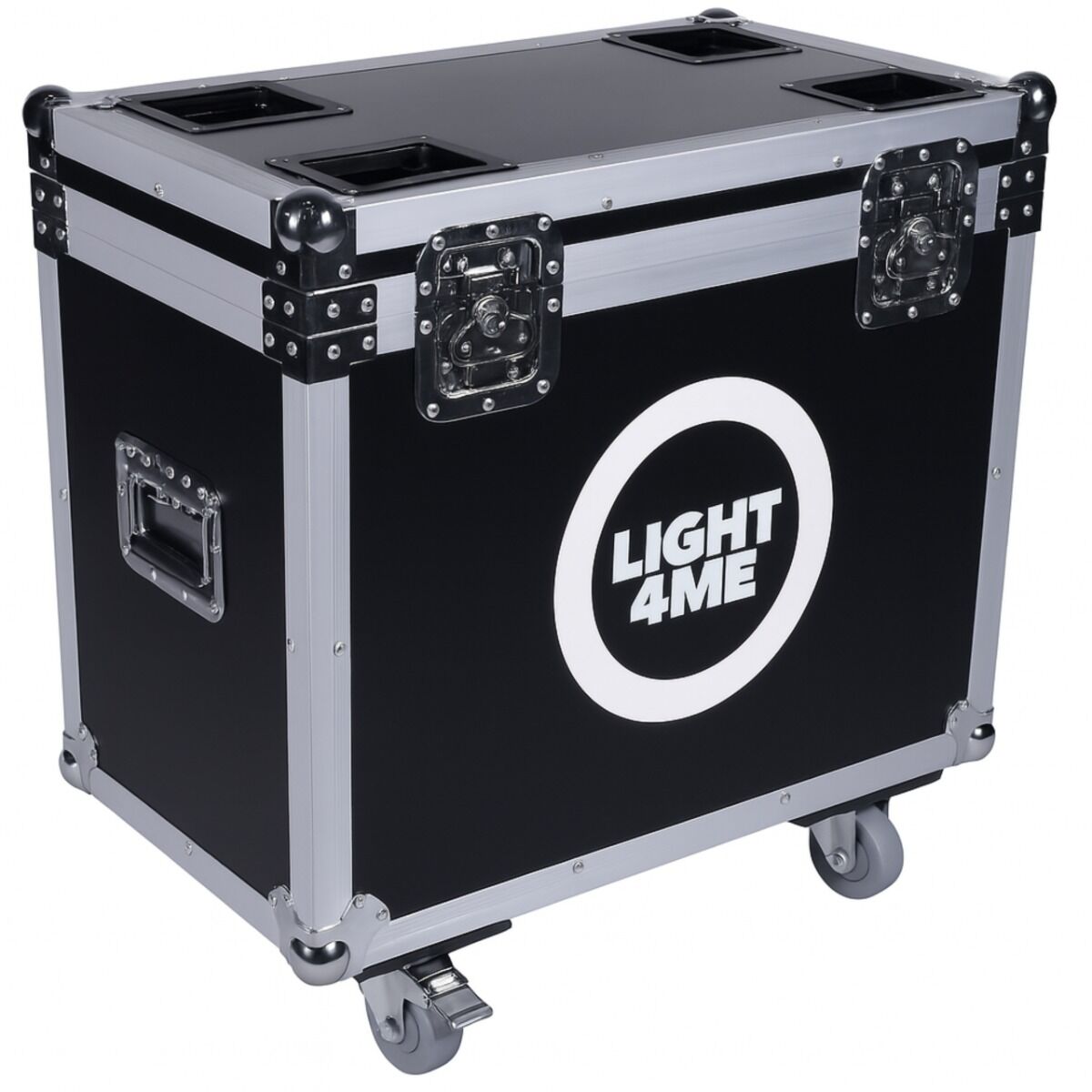 LIGHT4ME VENOM 450 CASE 2IN1 skrzynia transportowa na 2 głowice ruchome akcesoria 4 kółka mechanizm blokady