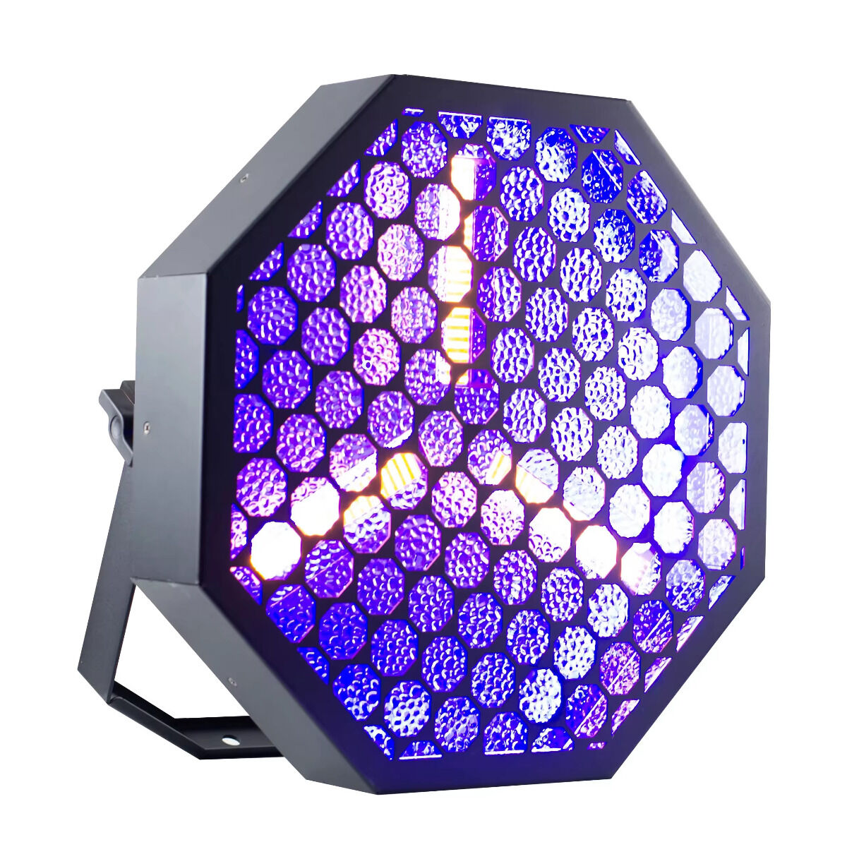 LIGHT4ME LUMEN OCTO reflektor sceniczny LED retro oświetlenie vintage 3x60W WW COB ciepła biel + efekt tła 48x3W RGB - obrazek 3