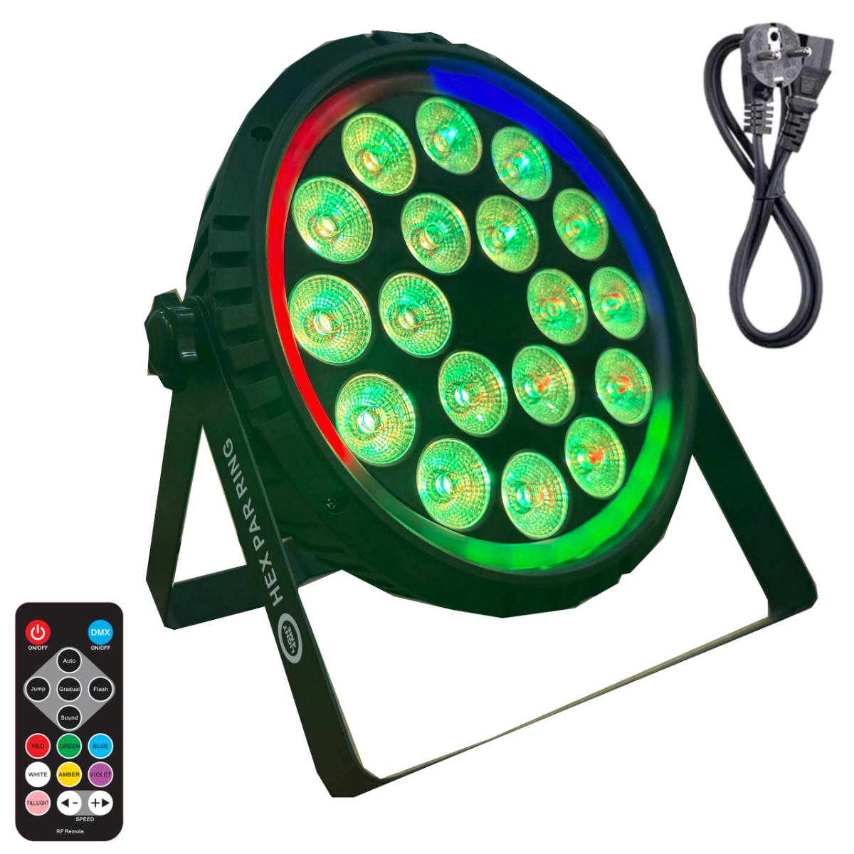 LIGHT4ME HEX PAR RING reflektor sceniczny efekt oświetleniowy DMX