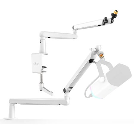 FIFINE BM88W BIAŁY UCHWYT STATYW BIURKOWY DO MIKROFONU