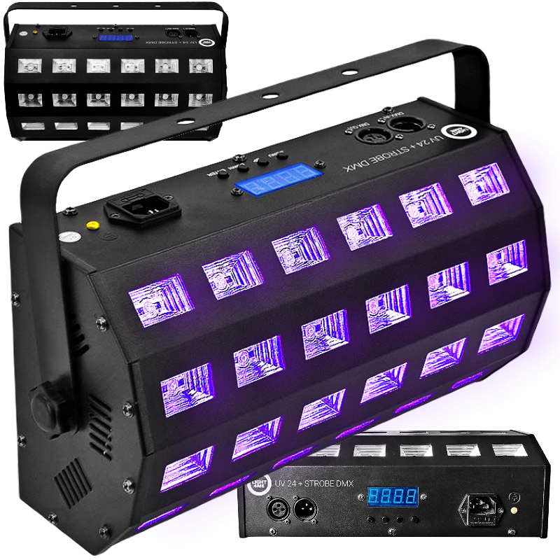 LIGHT4ME UV 24 + STROBE DMX reflektor ultrafioletowy stroboskop efekt LED