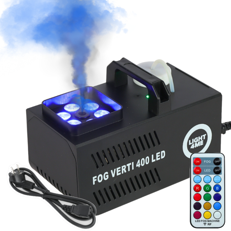 LIGHT4ME FOG VERTI 400 LED mała wytwornica dymu pionowego pilot bezprzewodowy efekt świetlny RGBW