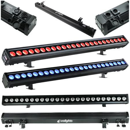EVOLIGHTS GLAZE BAR 24x4W RGBW IP65 listwa oświetleniowa LED oświetlenie zewnętrzne sceniczne