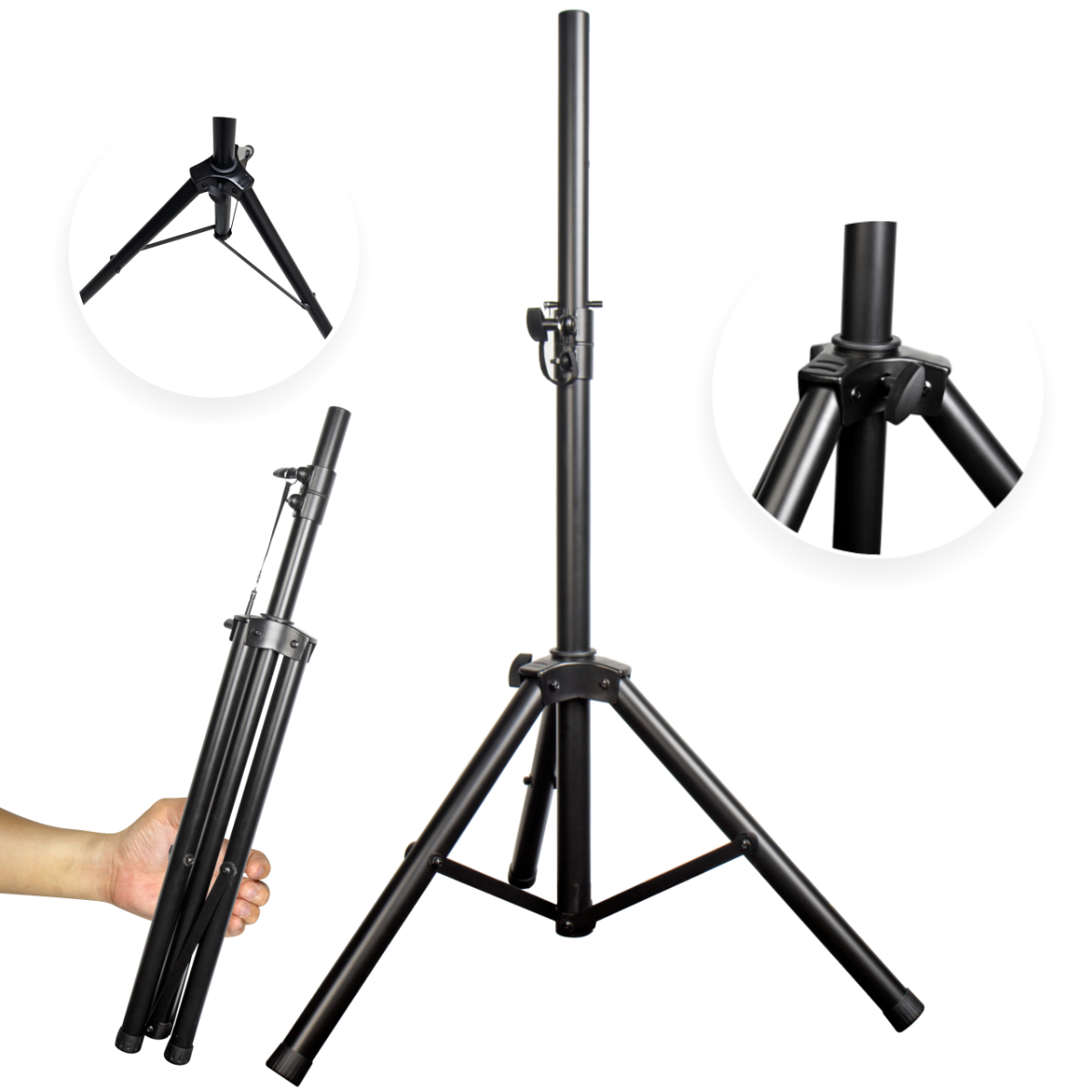 SUPRIMO SOLID 1 stojak tripod statyw kolumnowy stalowy czarny pin zabezpieczający do 60 kg
