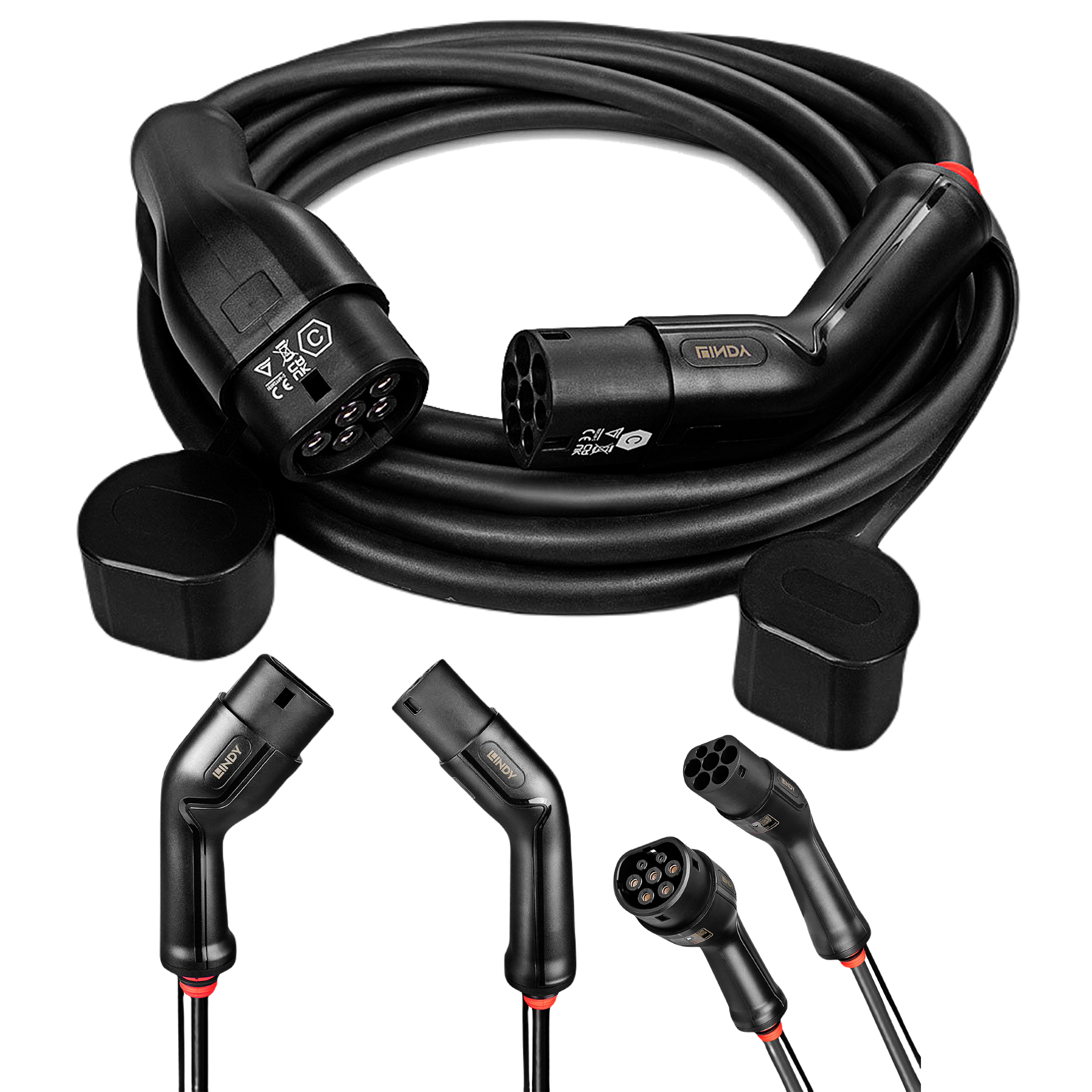 Lindy 30110 kabel do ładowania samochodów elektrycznych typ 2 11kW 5 metrów