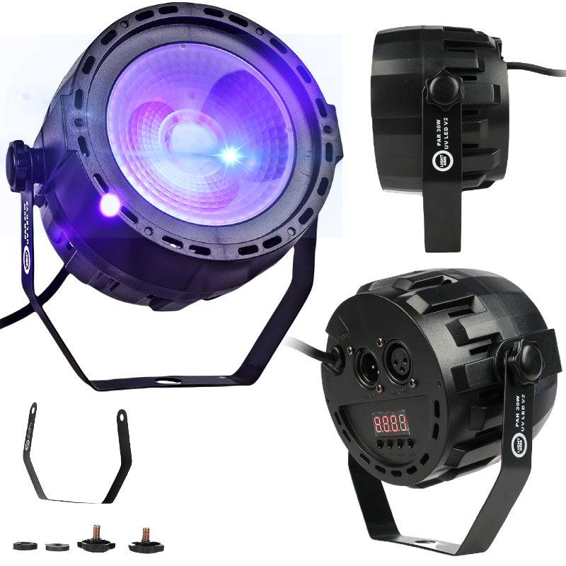 LIGHT4ME PAR 30W UV LED V2 reflektor ultrafioletowy oświetlenie dyskotekowe efekt świetlny