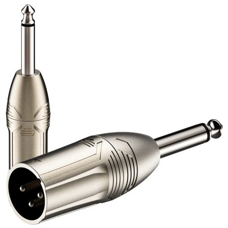 Adapter, przejściówka - XLR męski - Jack 6.3mm mono Roxtone RA2XMJM