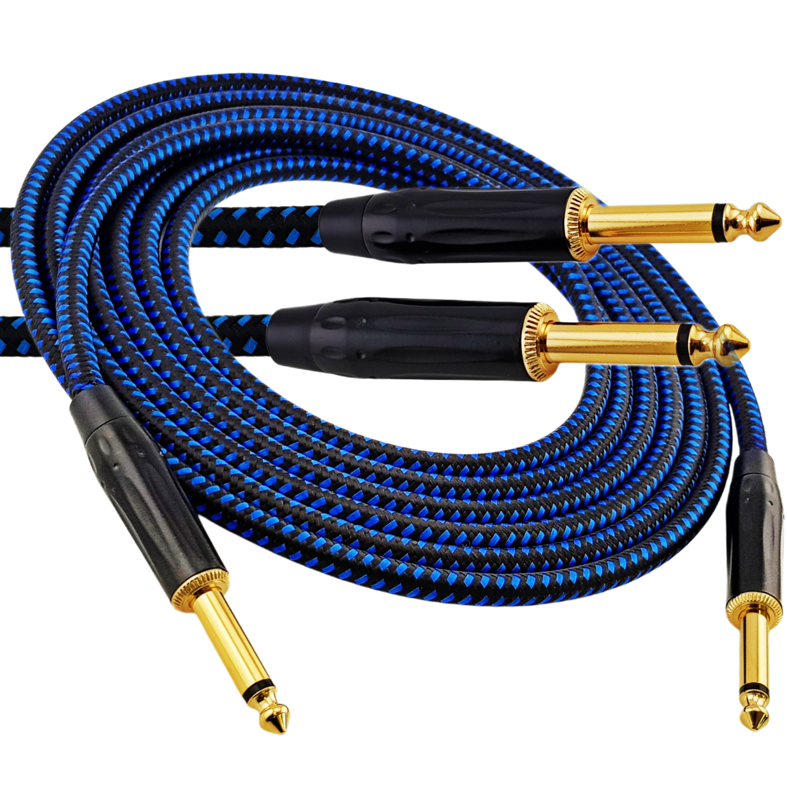 Kabel instrumentalny Red's Music - Jack 6.3mm / Jack 6.3mm - FOP kabel w oplocie - GCF1150BB - 5m