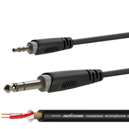 Kabel audio Jack 3.5mm stereo / Jack 6.3mm stereo 3m Roxtone SACC280L3