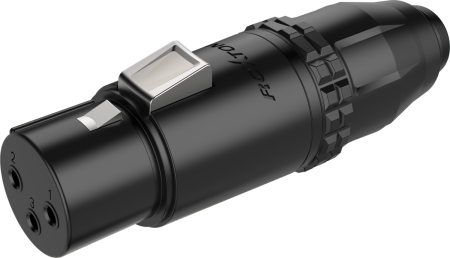 Złącze wodoodporne IP67 typu XLR Roxtone RX3FWP-BG