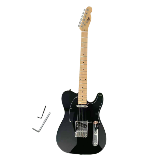 V-TONE ETL39 BK gitara elektryczna 4/4 telecaster 39" SS czarna klucze imbusowe